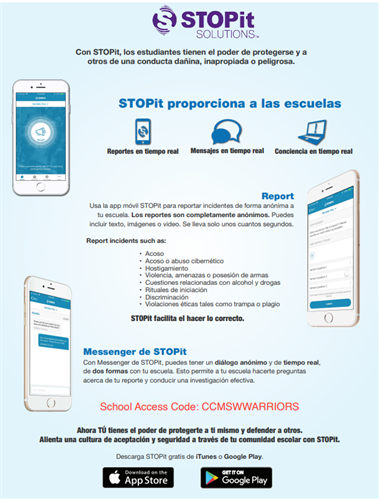 STOPit flyer in Spanish